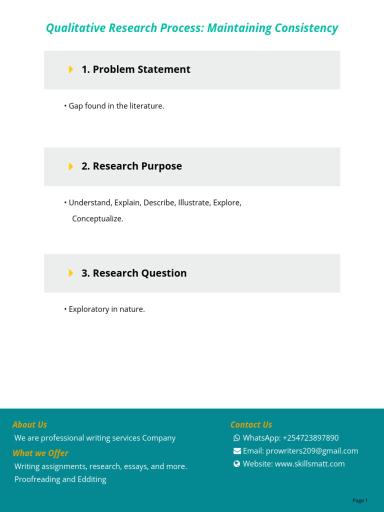 Qualitative Research Process Maintaining Consisten | PDF | Qualitative ...