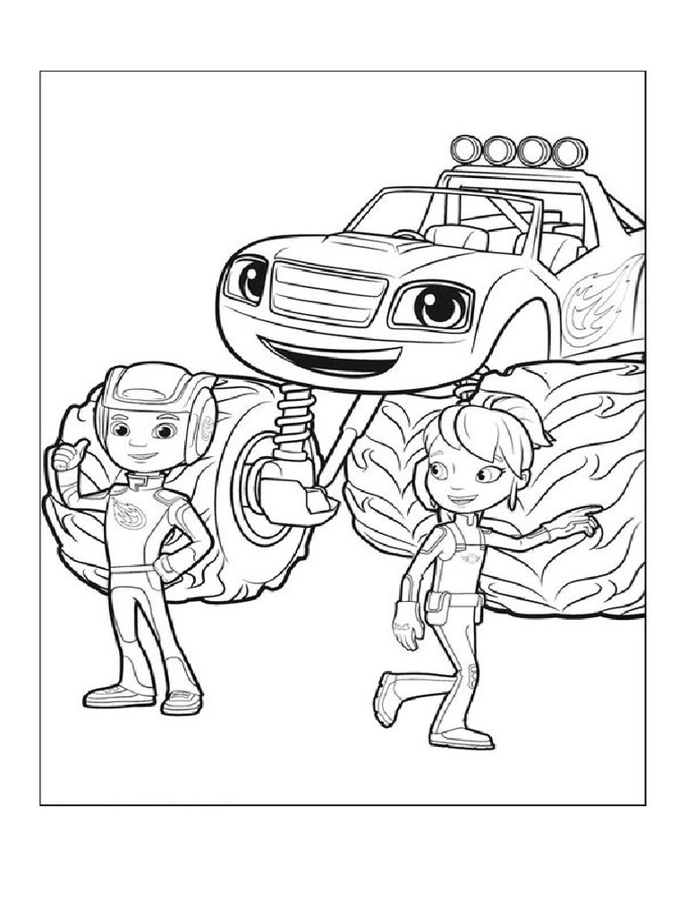 Desenhos Do Blaze Monster Machine Em Pdf Blaze E Gabby Pdf