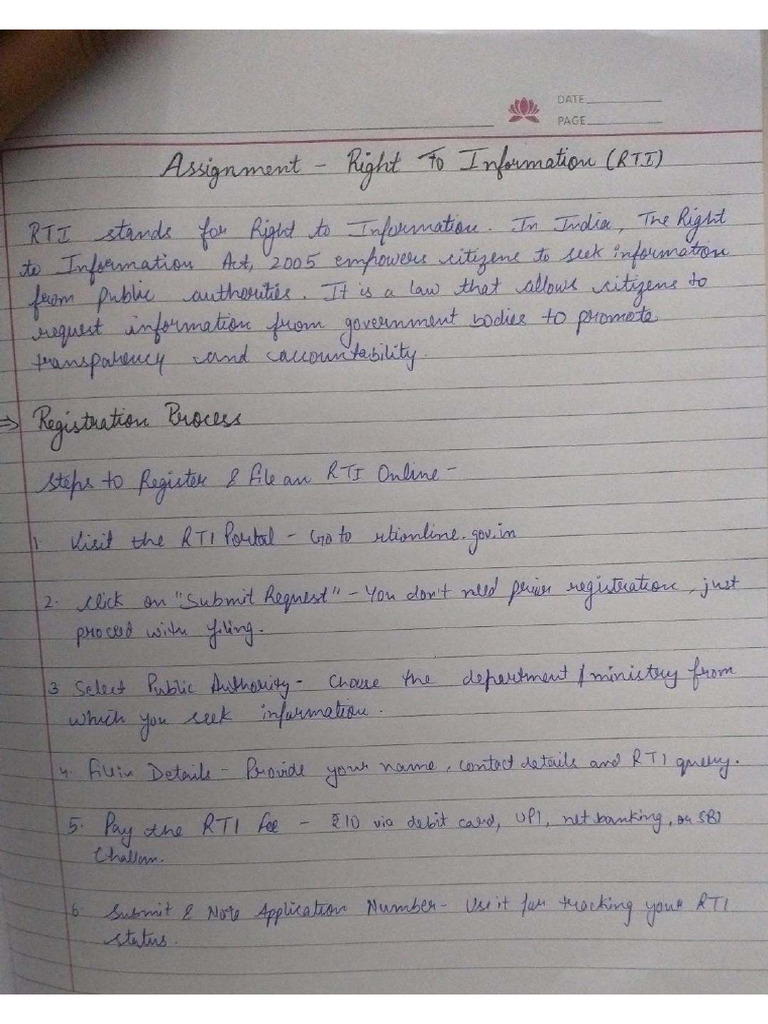 Rti Assignment | PDF