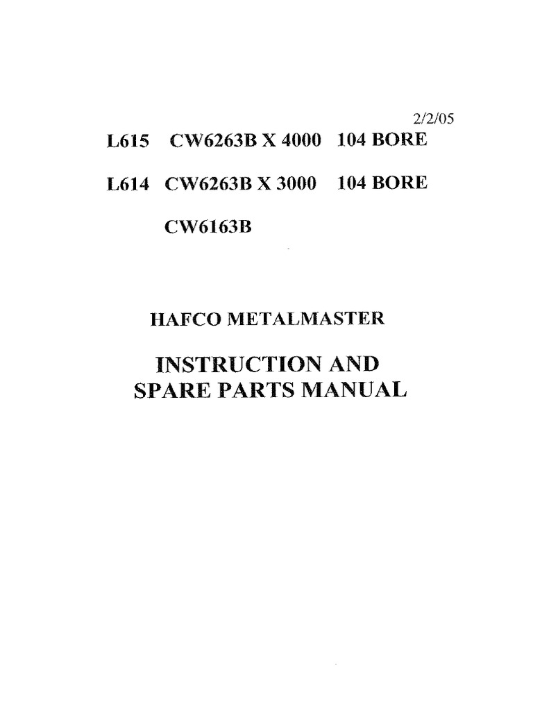 Instruction Manual Parts List Pdf