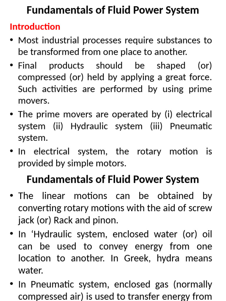 Fluid Power Systems Overview | PDF | Actuator | Liquids