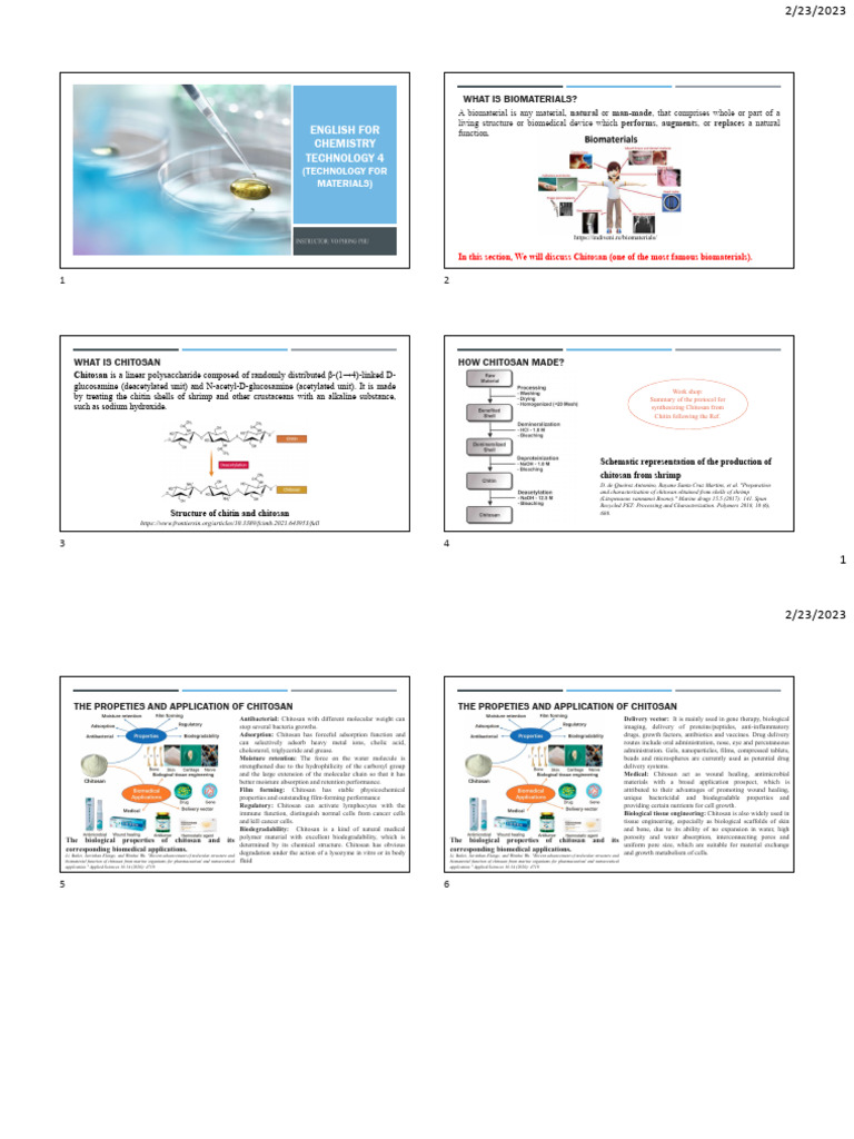Chitosan: Properties and Applications | PDF | Tissue Engineering ...