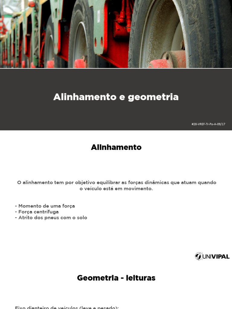C Alinhamento e Geometria Rev 01 Por | PDF | Eixo | Veículo motorizado