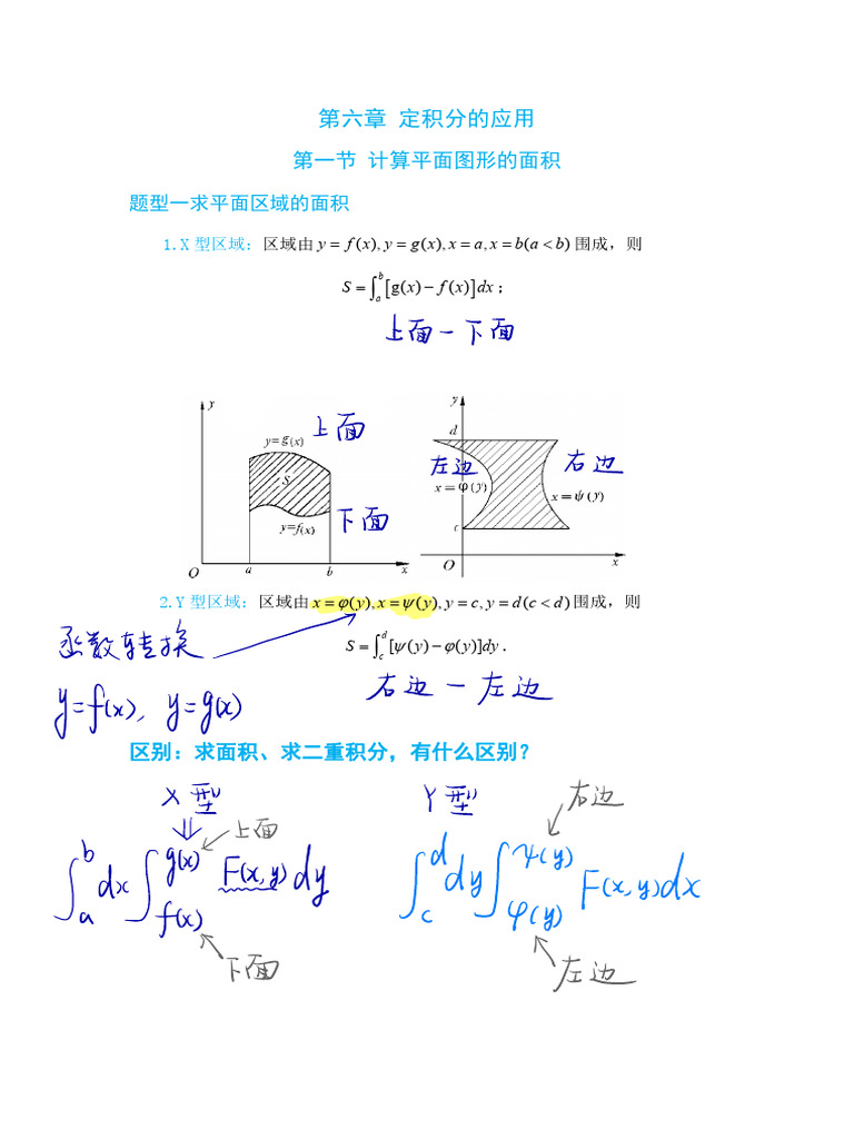 30 定积分应用-求面积 | PDF