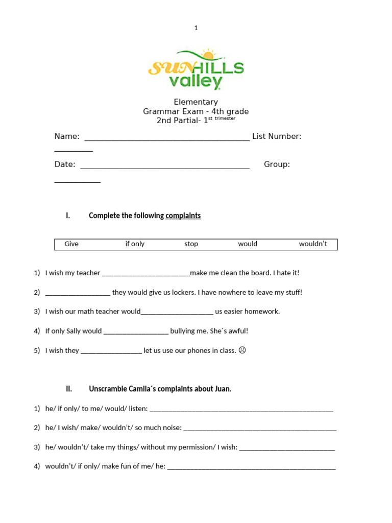 Grammar Test | PDF | Linguistic Typology | Language Mechanics