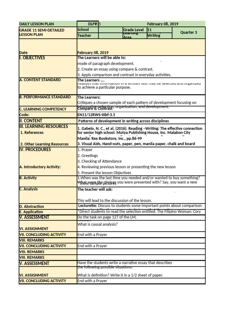 Cot 5 | PDF | Lesson Plan | Education Theory