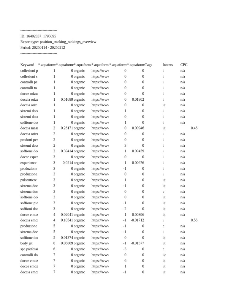 Position Tracking Rankings Overview 20250212 | PDF