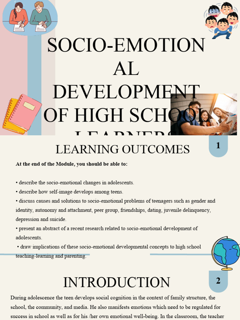 Socio-Emotional Development in Teens | PDF | Emotions | Adolescence