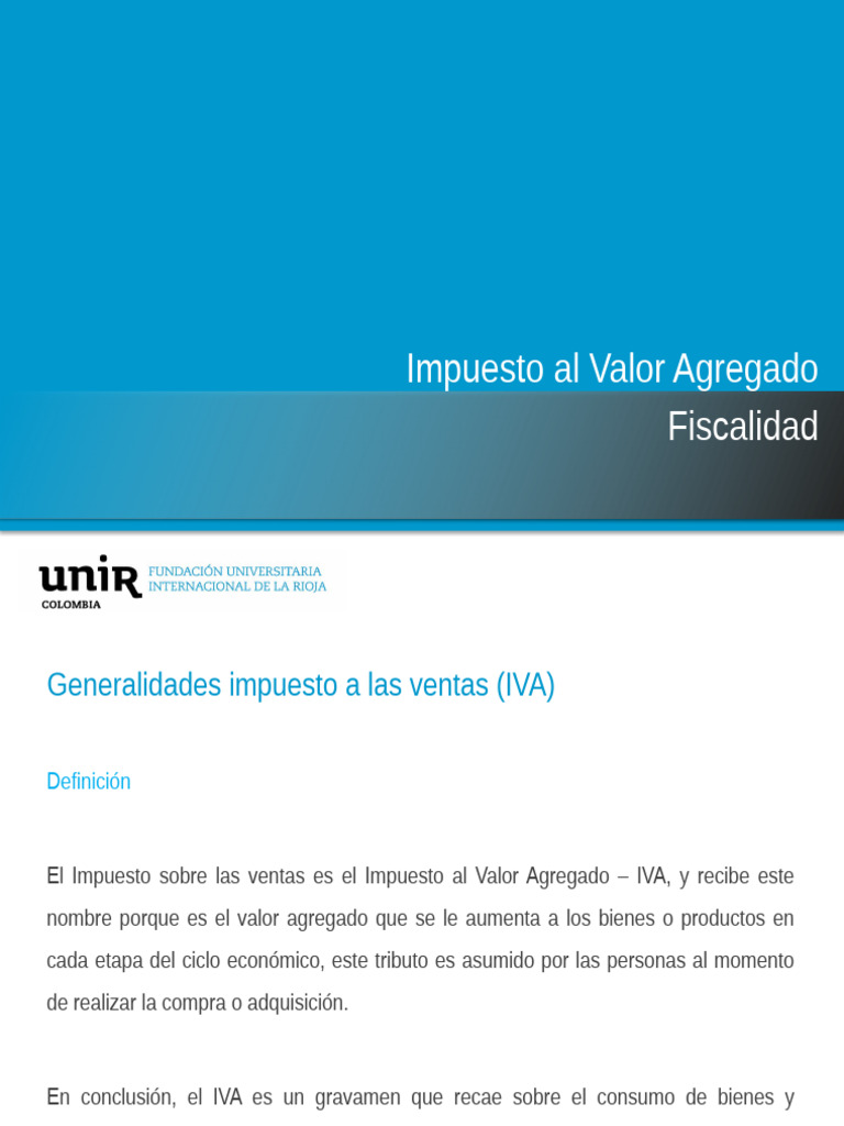 6 - Impuesto Al Valor Agregado | PDF | Impuesto al valor agregado ...