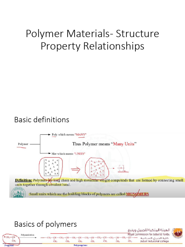 Polymer Materials: Structure-Property Insights | PDF | Polymers ...