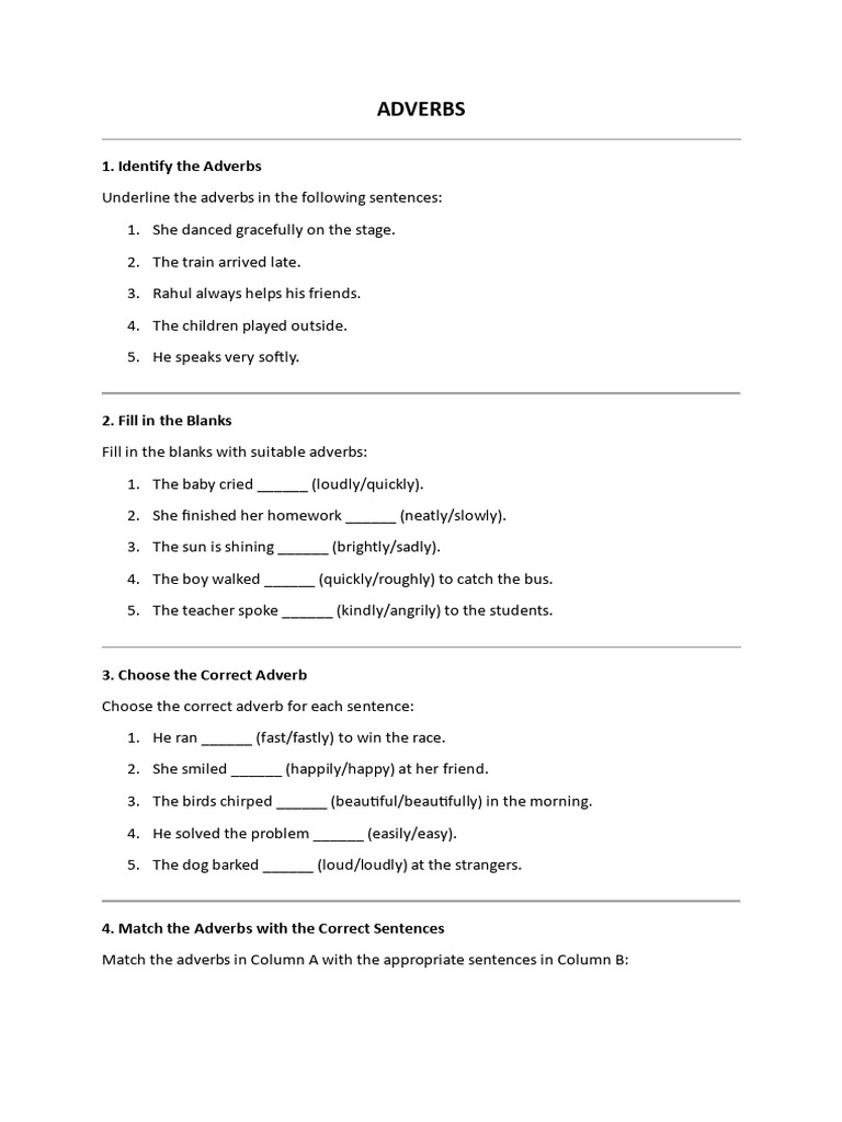 ADVERBS | PDF