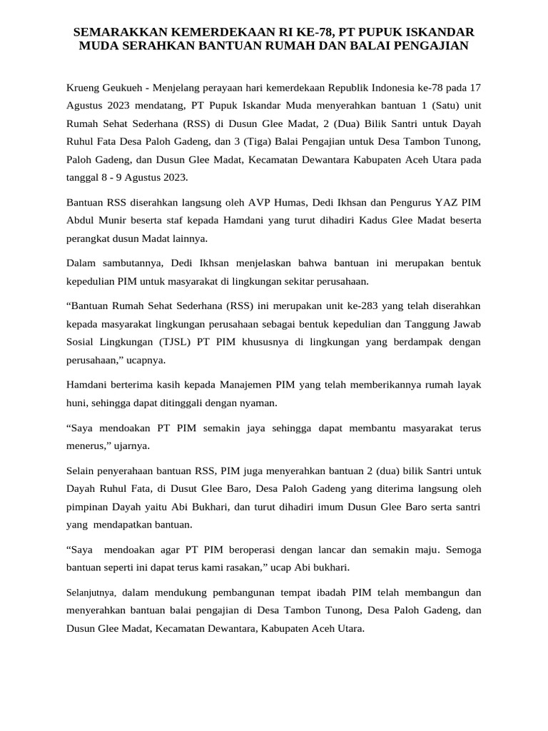 Draft Rilis Semarak RI (Rev I) | PDF