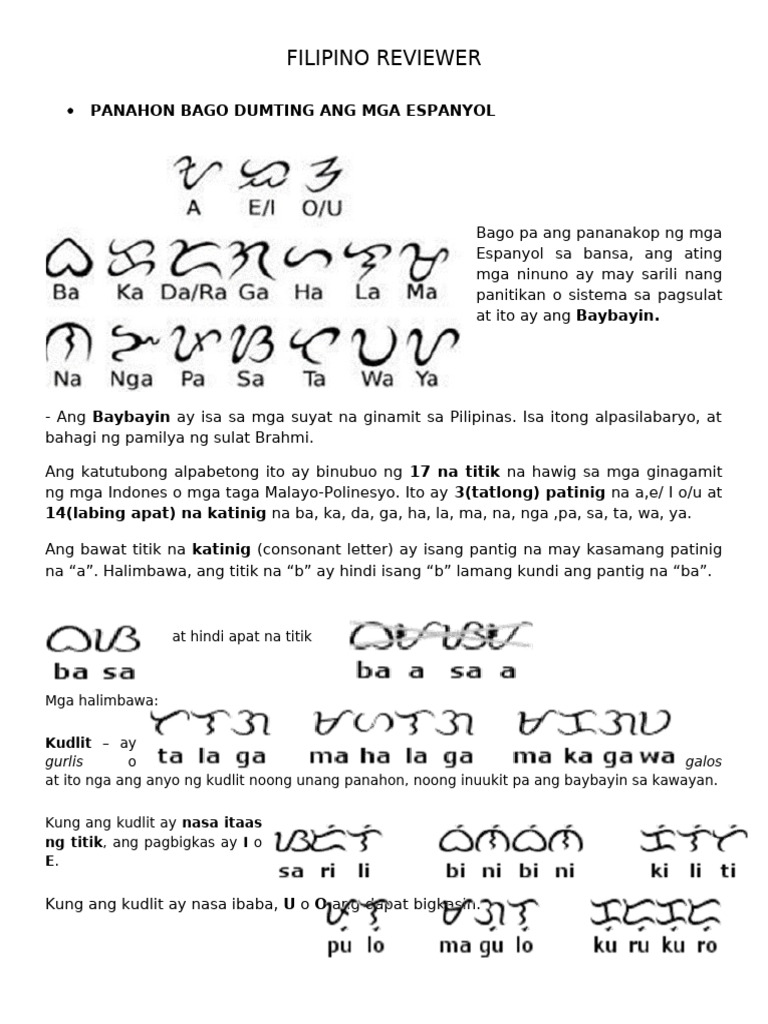 Filipino Reviewer Pdf 
