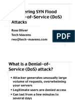 Countering Syn Flood Denial-Of-Service (Dos) Attacks: Ross Oliver Tech Mavens