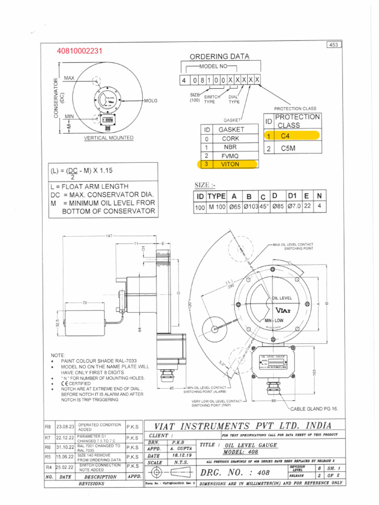 3.1 Nivel de Aceite VIAT INSTRUMENTS | PDF