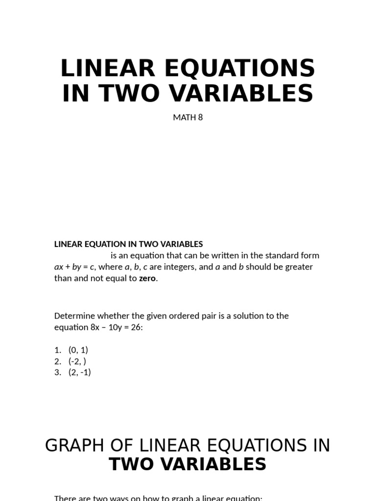 002 Graph of Linear | PDF