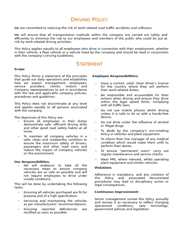 7.Driving Policy | PDF | Driving | Traffic Collision