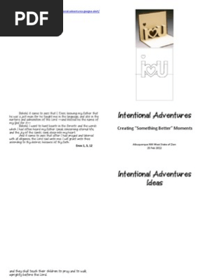 Intentional Adventures Update