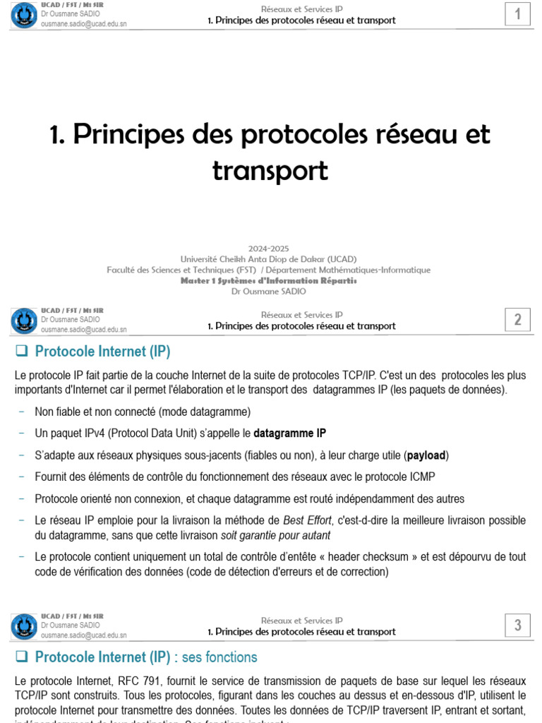 Protocoles réseau et datagrammes IP | PDF | Protocoles Internet ...
