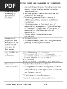 AGRICULTURE ELEMENT OF CONSTRUCT