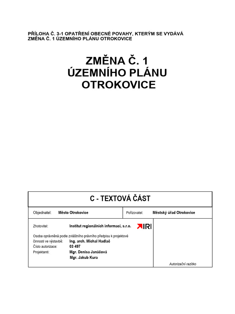 Priloha c. 3-1 OOP - Textova cast oduvodneni zmeny | PDF
