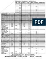 2009 Invitational Time Schedule