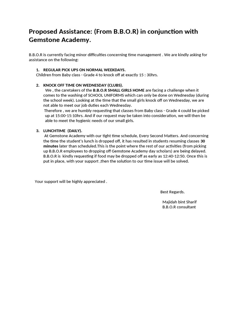 Proposed Assitance | PDF