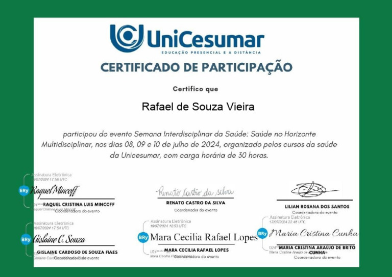 Rafael de Souza Vieira Profile Document | PDF