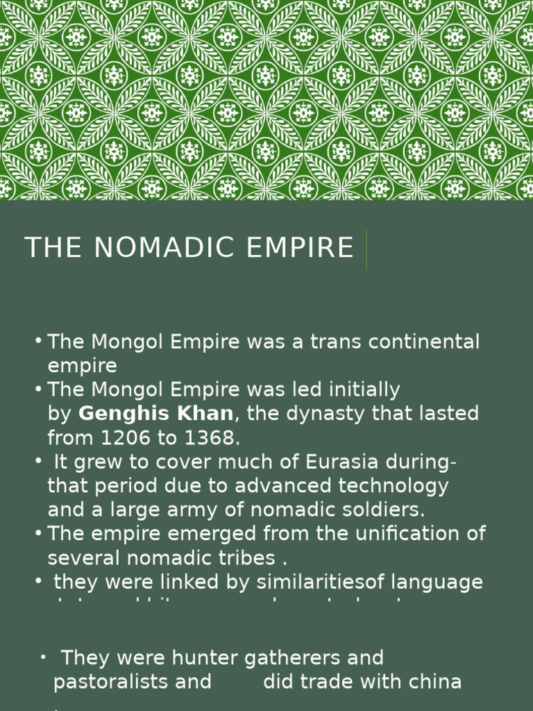Nomadic Empire Project | PDF