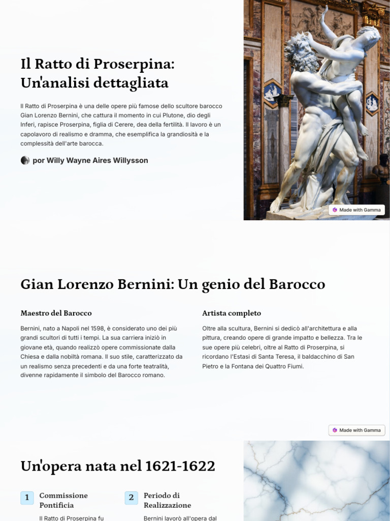 Il Ratto Di Proserpina Unanalisi Dettagliata | PDF