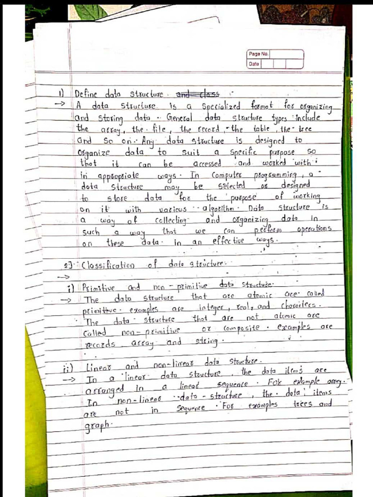 DSA Class Assignment Notes | PDF