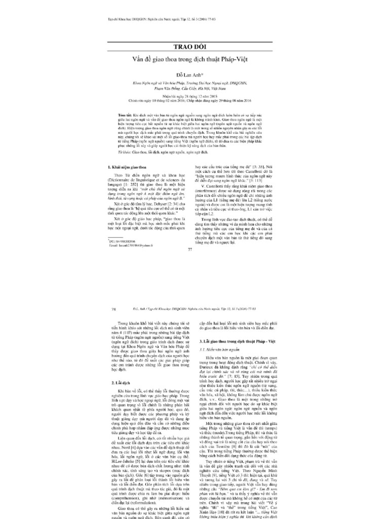 Gioa Thoa Viet Phap | PDF