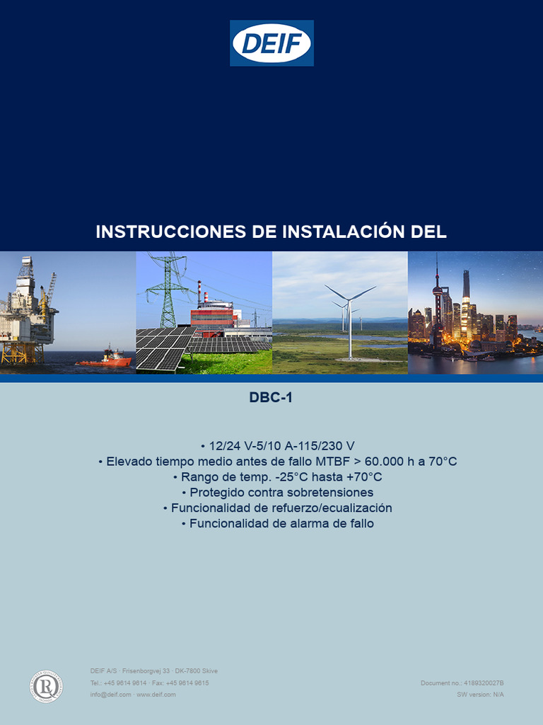 Instalación y Especificaciones DBC-1 | PDF | Cantidades fisicas ...