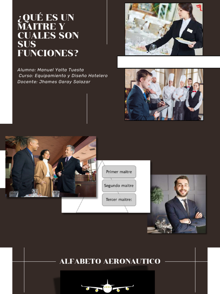 ¿Qué es un maitre y sus funciones? | PDF