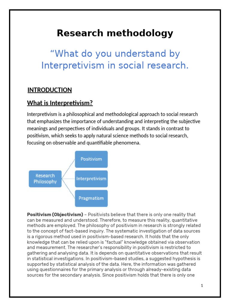Interpretivism in RM | PDF | Qualitative Research | Methodology