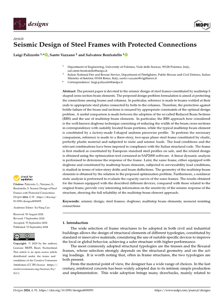 Seismic_Design_of_Steel_Frames_with_Protected_Conn | PDF | Beam ...