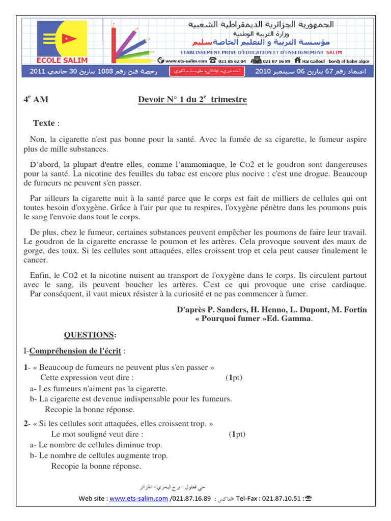 Les dangers de la cigarette pour la santé | PDF | Cigarette | Nicotine