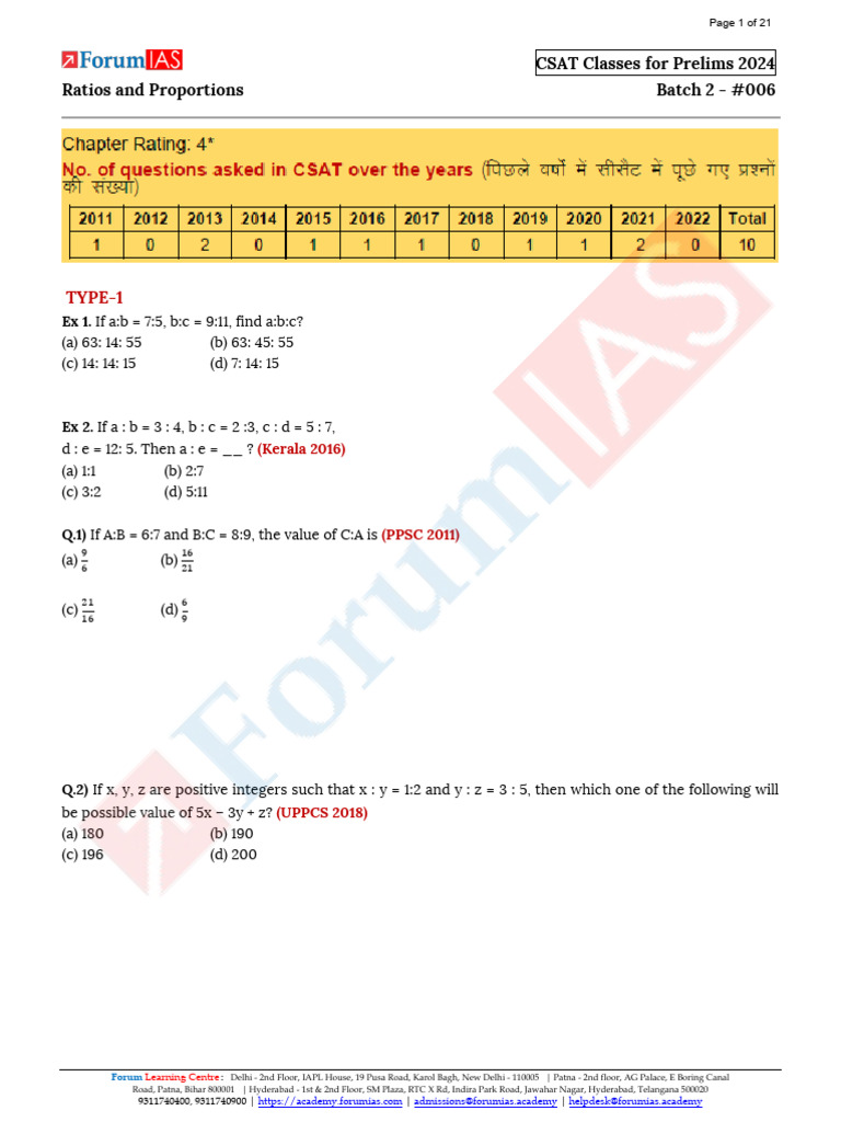 Income and Expenditure Ratios Explained | PDF | Mathematics ...