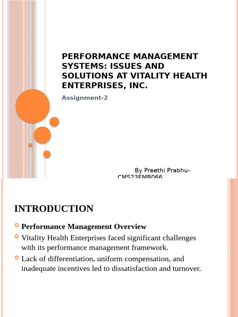 Revamping Performance Management at Vitality Health | PDF