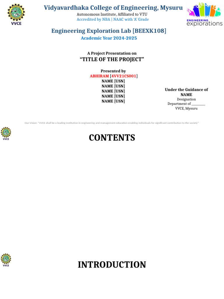 Project Presentation Guidelines for BEEXK108 | PDF
