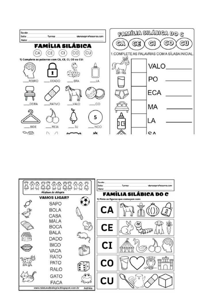 Familia Silabica Do C | PDF