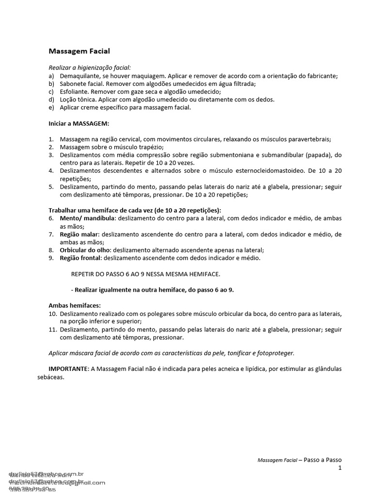 Guia Completo de Massagem Facial | PDF