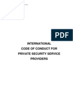 International Code of Conduct For Private Security Service Providers