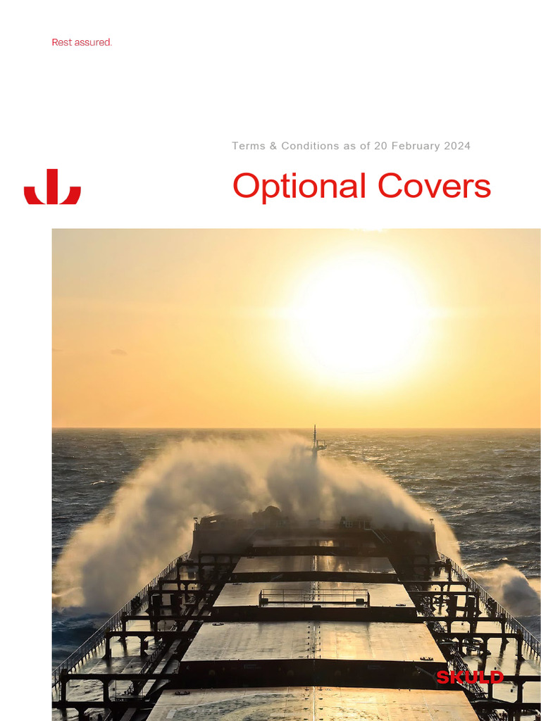Skuld Optional Covers T&C 2024 | PDF | Infection | Insurance