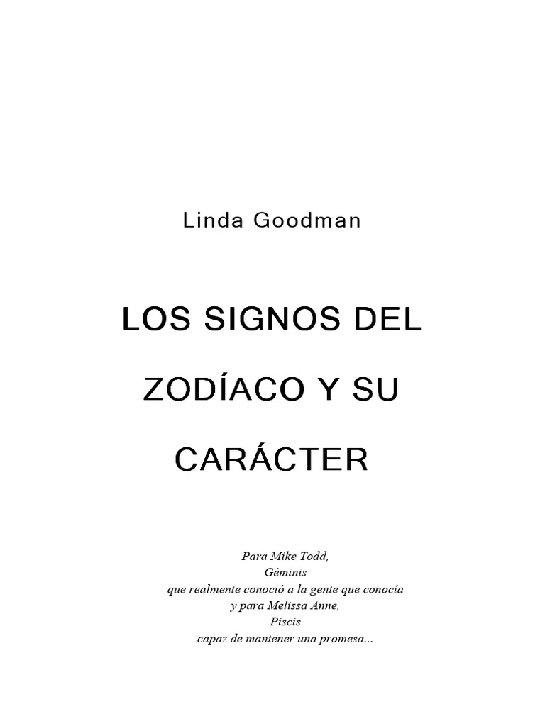 Los Signos Del Zodiaco y Su Caracter | PDF