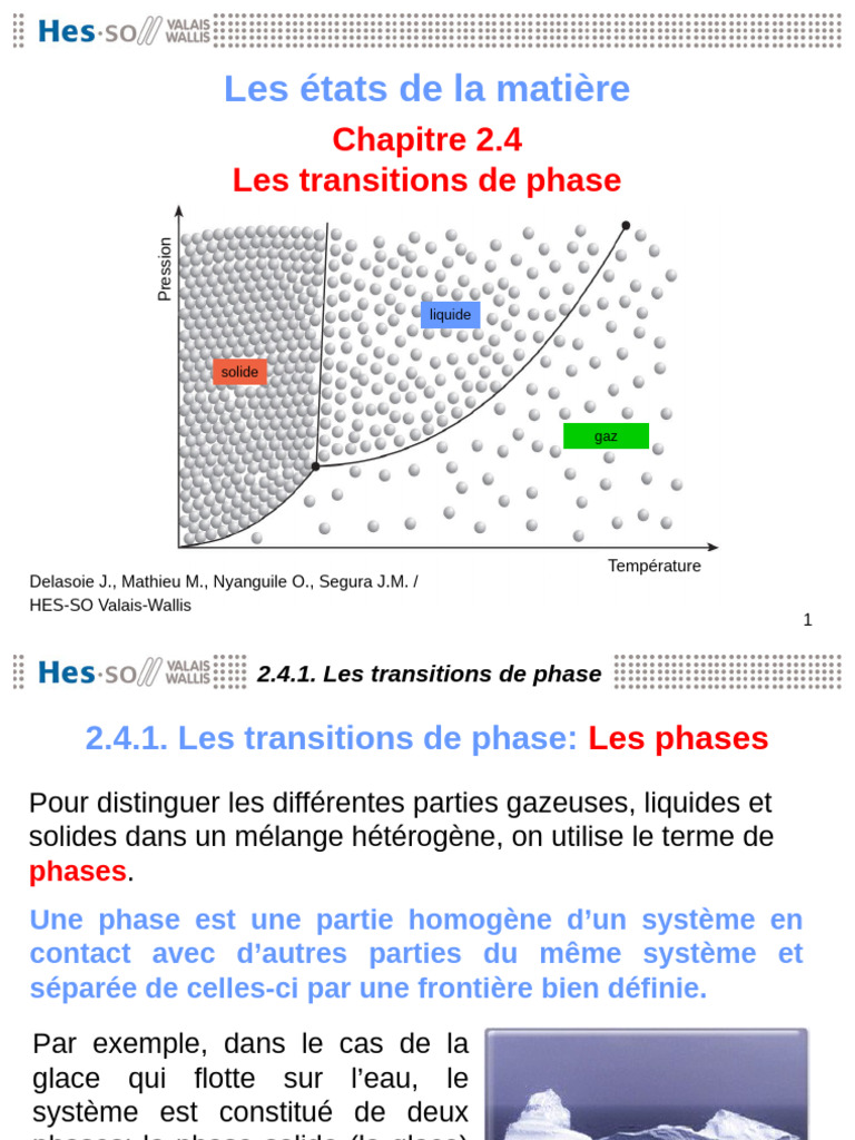 Transitions de phase de la matière PDF Gaz Phase (thermodynamique) — free download