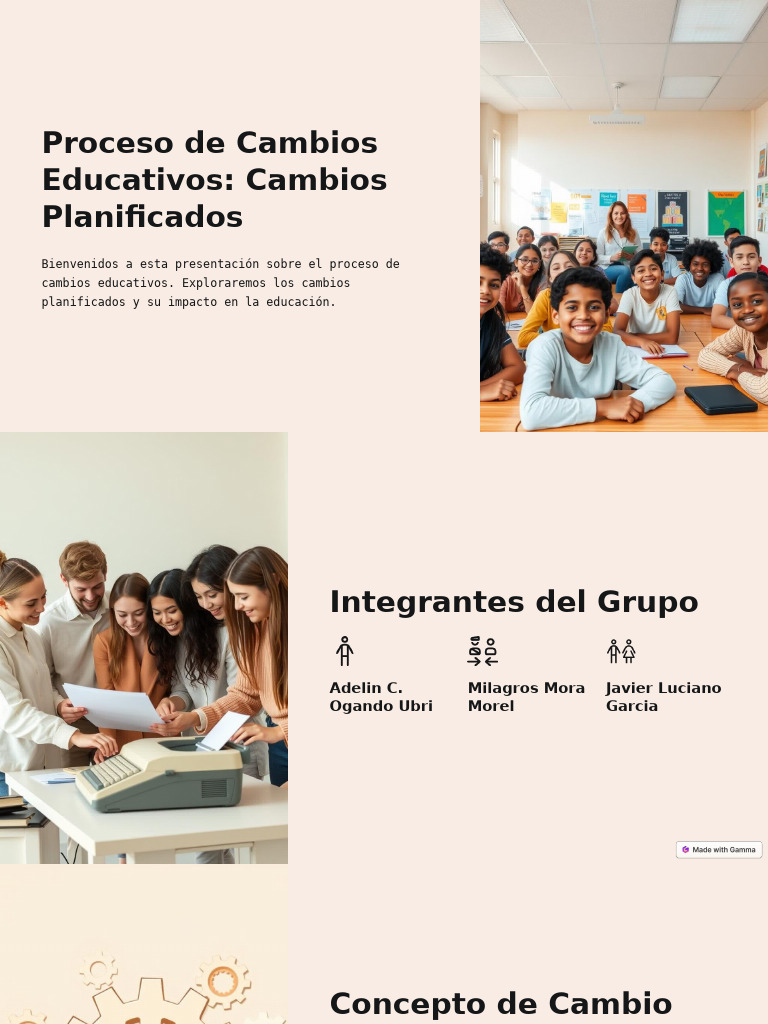 Proceso de Cambios Educativos Cambios Planificados | PDF