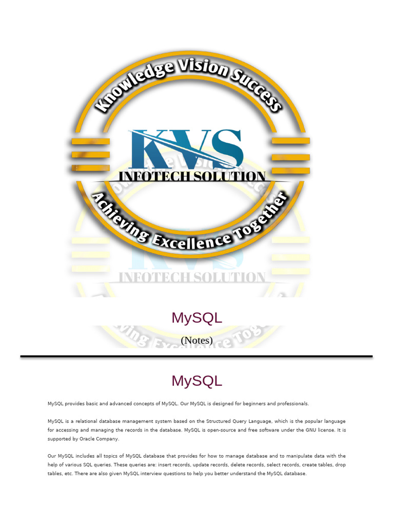 MySQL Installation and Connection Guide | PDF | Databases | My Sql