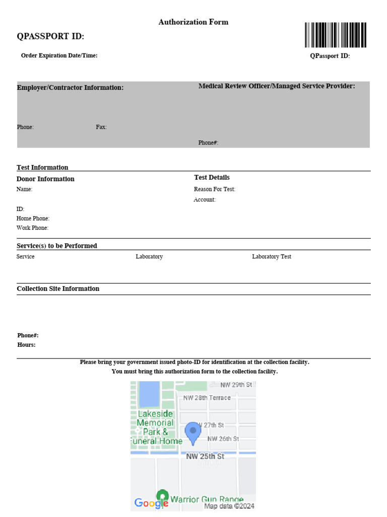 Qpassport Id:: Authorization Form | PDF