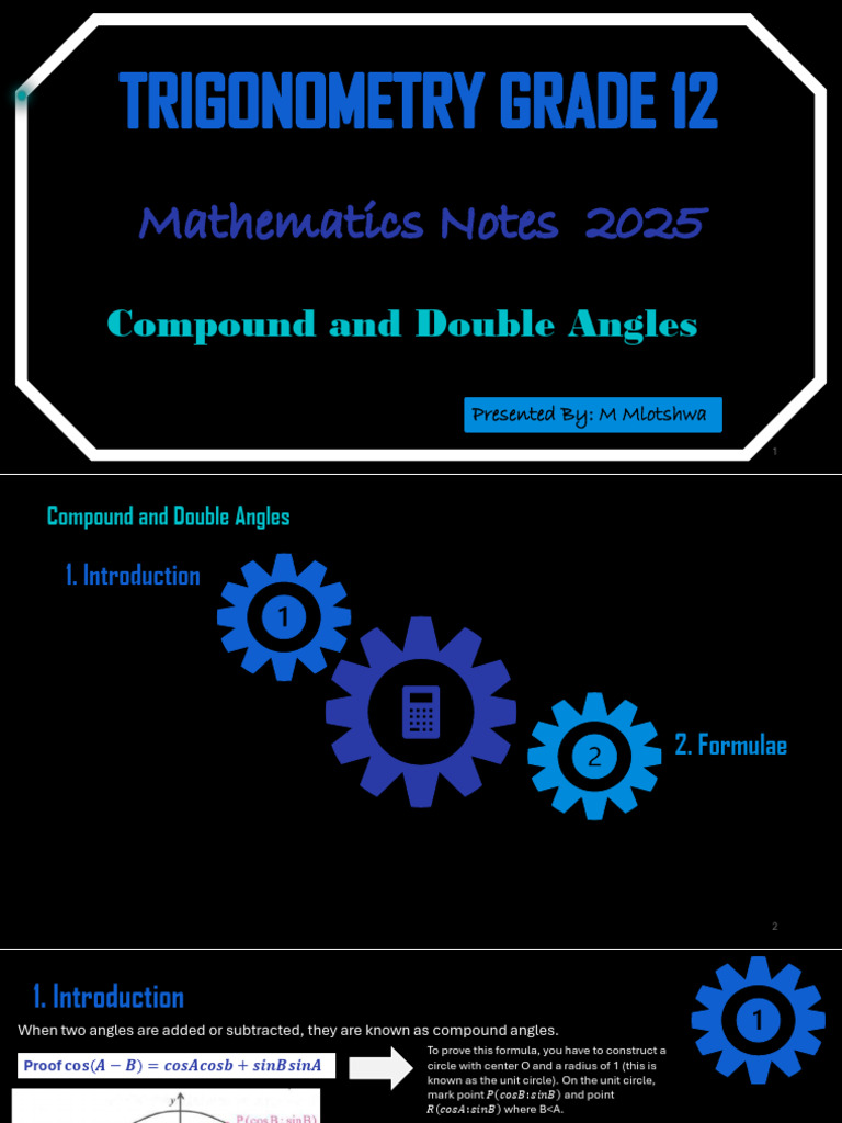grade 12 Trigonometry | PDF | Circle | Euclid